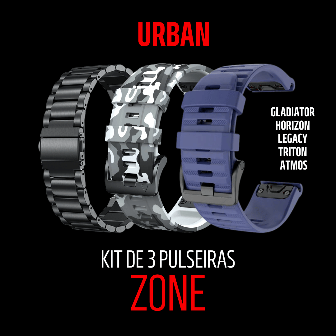 Kit Urban Zone - 3 Pulseiras