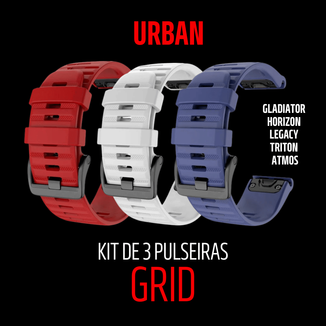 Kit Urban Grid- 3 Pulseiras